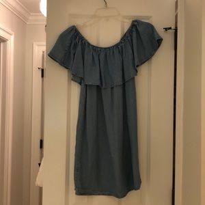 Denim Off the Shoulder Dress